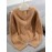 Women's Casual Oversized Hooded Cardigan - Thickened Winter Sweater with Double Zipper Front, Ribbed Cuffs & Hem, Earthy Brown, Medium Stretch for Fall & Winter Layering