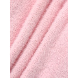 [Soft Thermal Sweater] Soft & Comfortable Women's Thermal Round-Neck Loose Fit Long Sleeve Sweater | All-Season Casual Top, Solid Color, Easy Care Hand Wash/Dry Clean, Medium Stretch, Clean Design