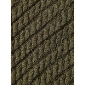 Women's High-Neck Ribbed Sweater - Olive Green Stretchy Long Sleeve Pullover, Loose Fit Textured Winter Top for Fall & Winter, Elegant Casual Chic Wardrobe Essential, Comfortable Fashion, Highneck Pullover, Soft Comfort