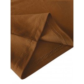 Targeted Development - New Long Knee-Length Slim-Fit Pocket Solid Color Casual Midi Dress