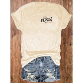 Casual Bird Lover's Printed Crew Neck T-Shirt - Women's Short Sleeve Top - Women's Clothing